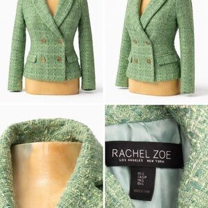 Rachel Zoe Mint Green Tweed Blazer
